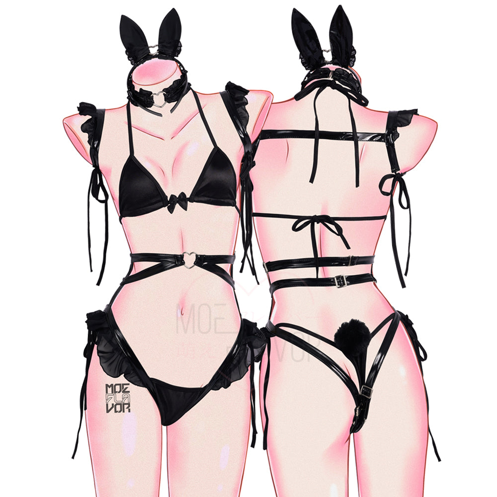 Black Valentine Bunny